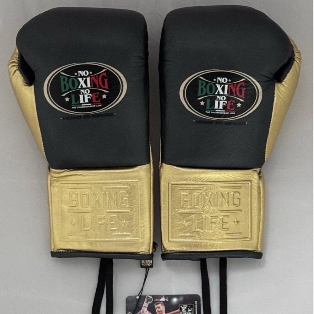 BRAND NEW and Authentic No Boxing No life Boxing Gloves 8oz (Black And Gold)